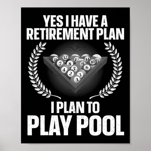 Poster Cool Pool Conception Pour Hommes Femmes Billard Lo (Devant)