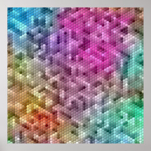 Poster cool Rainbow Color Mosaic