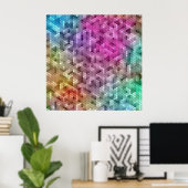 Poster cool Rainbow Color Mosaic (Bureau à domicile)