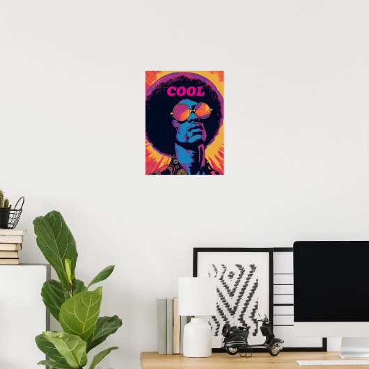 Poster cool/Rétro (Bureau à domicile)