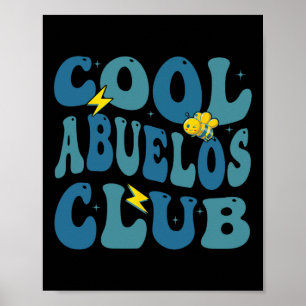 Poster Cool rétro Abuelos Club Fête des pères Nouveau gra