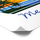 Poster Cool rétro Cozumel Original Mexique Plages Femmes (Coin)