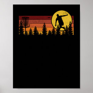 Poster Cool Retro Disque Golf Sport