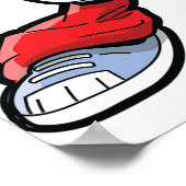 Poster Cool Rock Star Guitariste Fun Musicien (Coin)