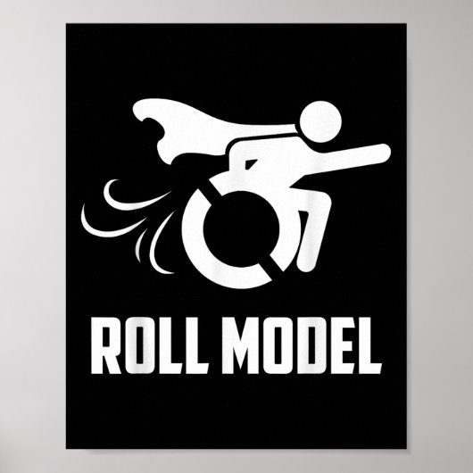 Poster Cool Roll Model _ Funny Handicapped Person Wheelch (Devant)
