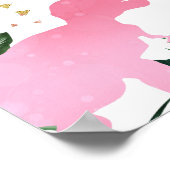 Poster Cool rose fille Dinosaur anniversaire bienvenue T- (Coin)