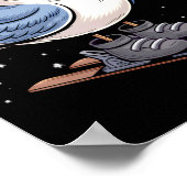 Poster Cool Seagull On Skis - Nordic Winter Seagulls Aprè (Coin)