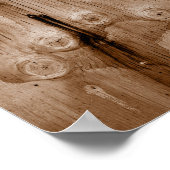 Poster Cool Sepia Bois Grain Knot Texture (Coin)