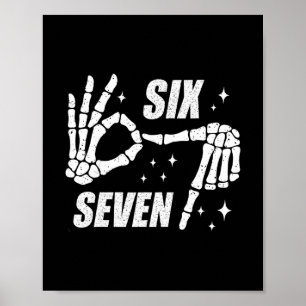 Poster Cool Six Seven numéro Gen Alpha argot 6 7 Tendance