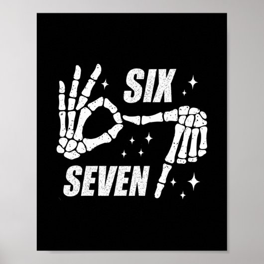 Poster Cool Six Seven numéro Gen Alpha argot 6 7 Tendance (Devant)