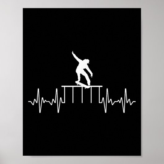 Poster Cool Skateboard Art Pour Hommes Femmes Skateboard (Devant)