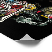 Poster Cool Skeleton Plante Nature Flower Halloween (Coin)