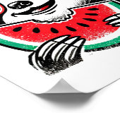 Poster Cool Sloth Manger de la pastèque (Coin)