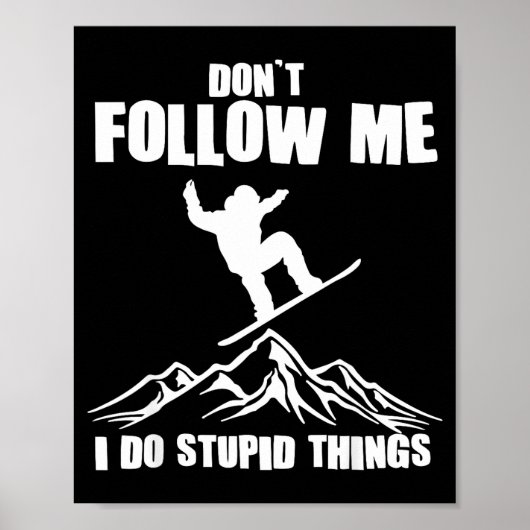 Poster Cool Snowboarding Art For Men Women Snowboard Snow (Devant)