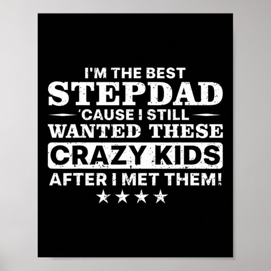 Poster Cool Stepdad For Men Père Step Papa Parenthood St (Devant)