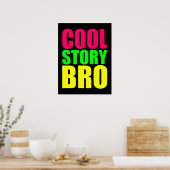 Poster Cool Story Bro dans le style néon (Cuisine)