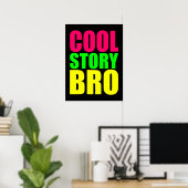 Poster Cool Story Bro dans le style néon (Bureau à domicile)