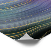 Poster Cool Strata | Belle Agate bleu violet et or (Coin)