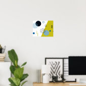 Poster Cool, tendance, moderne, vert Memphis (Bureau à domicile)