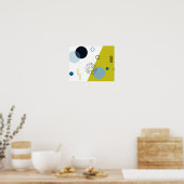 Poster Cool, tendance, moderne, vert Memphis (Cuisine)