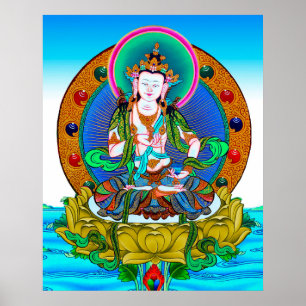 Poster Cool tibetan thangka Vajrasattva tattoo mandala