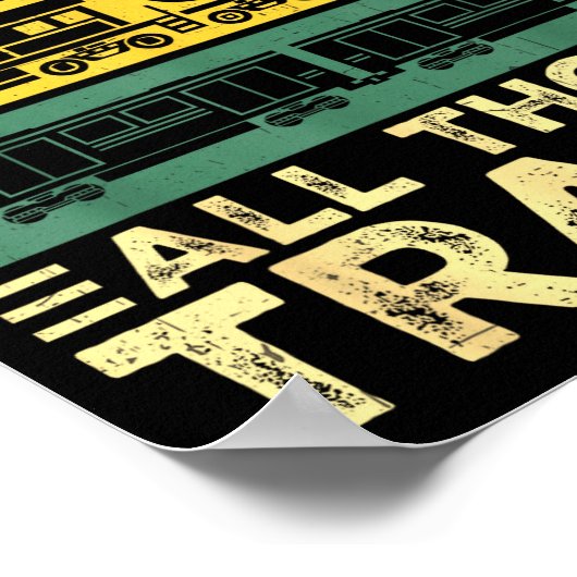 Poster Cool Train Model Funny Train Railroad  (Coin)