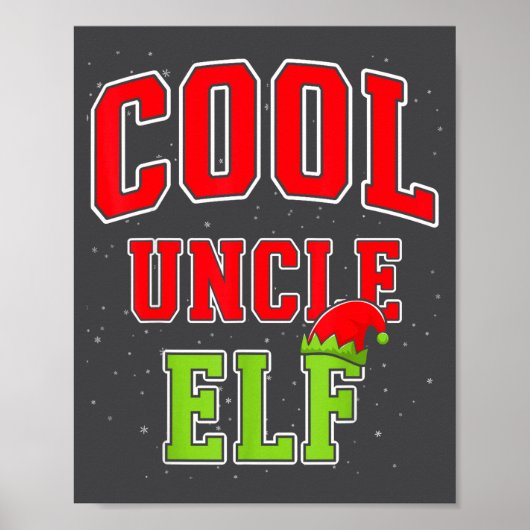Poster Cool Uncle Elf Christmas Family Matching Group Xma (Devant)