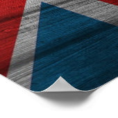 Poster Cool union jack flag gadrk grunk effets de bois (Coin)