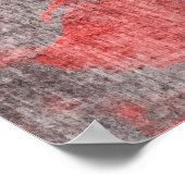 Poster Cool, unique art de fleurs de style asiatique gris (Coin)