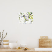 Poster Cool, unique moderne fleur romantique design motif (Cuisine)