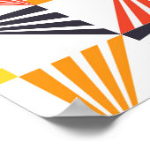Poster Cool, unique, tendance, urbain, triangles colorés (Coin)