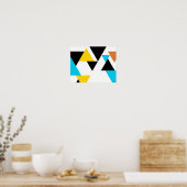 Poster Cool, unique, tendance, urbain, triangles modernes (Cuisine)