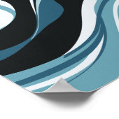 Poster Cool Waves Motif Abstrait (Coin)
