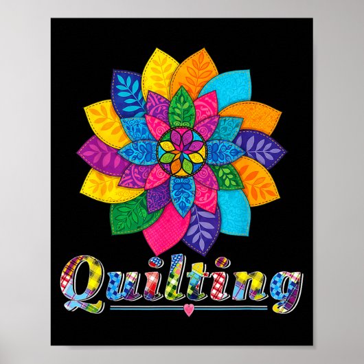 Poster Cool Women Quilting Sewing Love Quilt Patterns Qui (Devant)