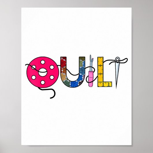 Poster Cool Womens Quilt Quilting Sewing Hobby Crafter Gi (Devant)