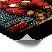 Poster Cool Workshop Santa Claus With Wrenches Tool Costu (Coin)