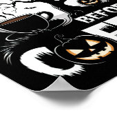 Poster Cool Zombie avant café Halloween drôle (Coin)