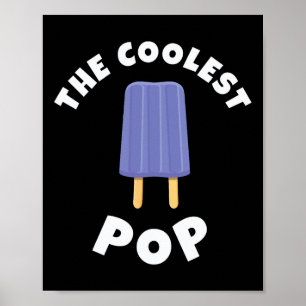 Poster Coolest Pop Funky Fête des pères Cool Papa Joke Pa