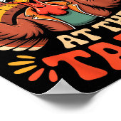 Poster Coolest Turkey At The Table Funny Thanksgiving Out (Coin)