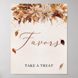 Poster Cooper Autumn Flowers Marigold Favors Sign