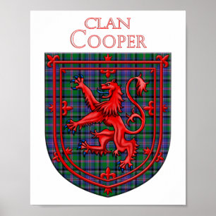 Poster Cooper Tartan Scottish Plaid Lion Rampant