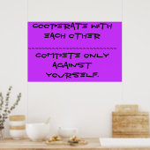 Poster Coopérer (Cuisine)