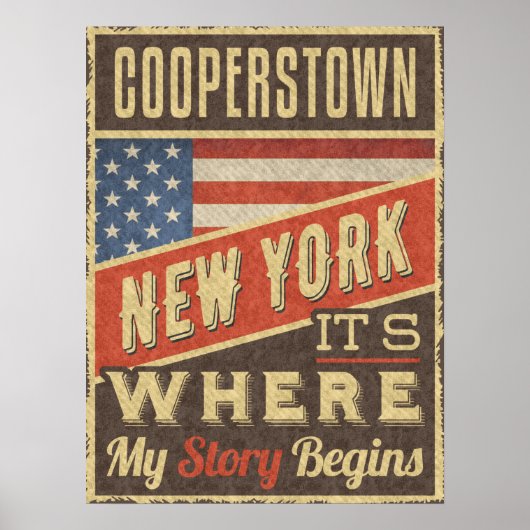 Poster Cooperstown New York (Devant)