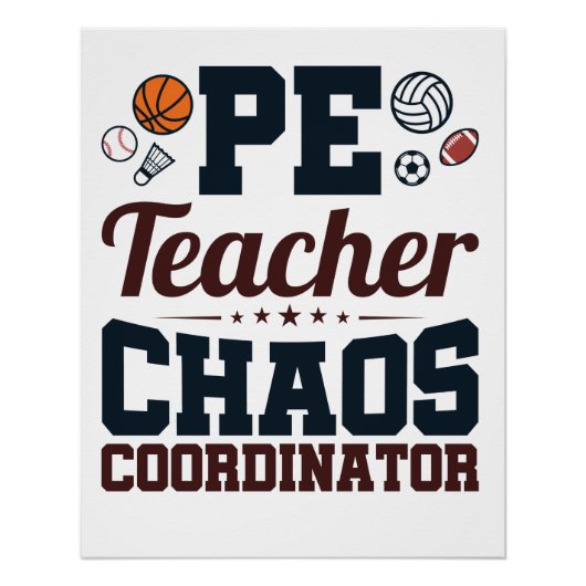 Poster Coordinateur PE Teacher Chaos (Devant)