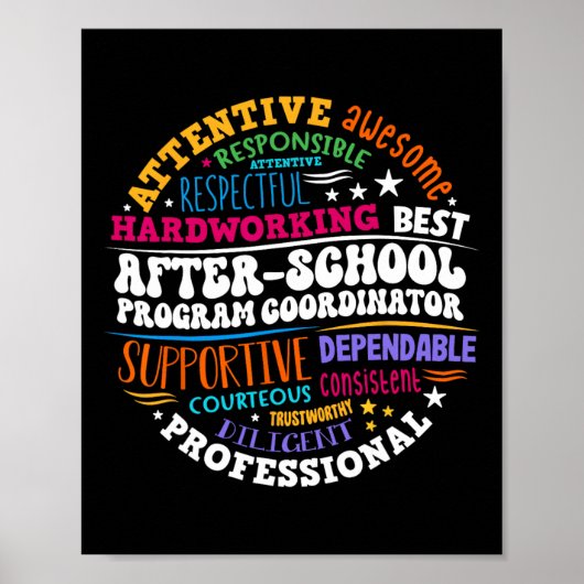 Poster Coordonnateur de programme après l'école, semaine (Devant)
