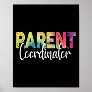 Poster Coordonnateur Parentiel Tie Dye Retour à l'école A