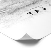 Poster Coordonnées de A3 Taj Mahal India (Coin)