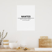 Poster Coordonnées Nantes (Cuisine)