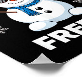Poster Cop Snowman congeler Noël fêtes Noël (Coin)