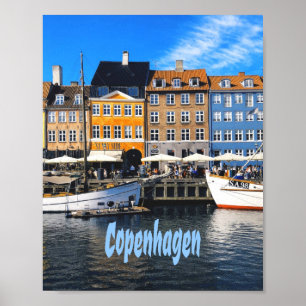 Poster Copenhagen Denmark Capital Canal Homes Nyhavn